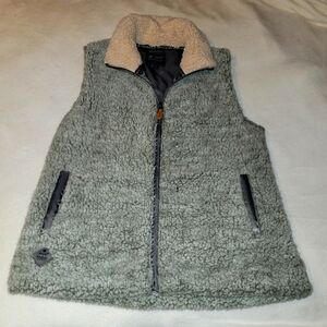 Simply Southern * Sherpa Vest* Gray/Beige* Sz L